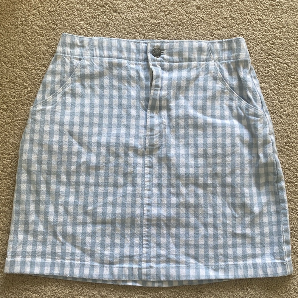 Blue Plaid Hollister Skirt